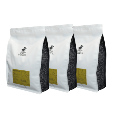 Zestaw Kaw Ziarnistych Brazylia 3x1kg