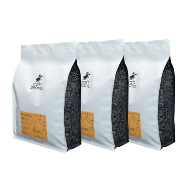 Zestaw kaw ziarnistych Kolumbia 3x1kg