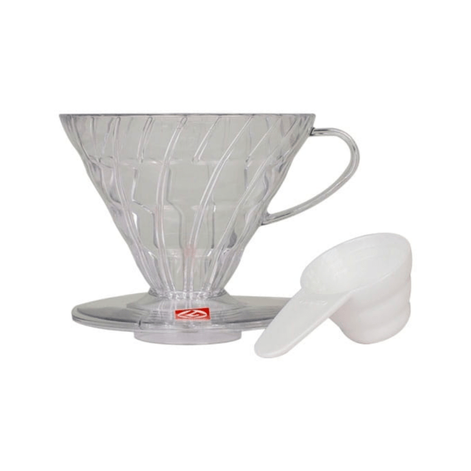 Plastikowy drip Hario V60-02 - przezroczysty #1